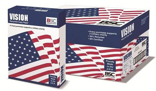 7530013352623 VISION RECYCLED COPY PAPER, 92 BRIGHTNESS, 20LB, 8-1/2 X 11, 5,000 Sheets/CT