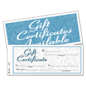 Adams® Gift Certificates with Envelopes, 8 x 3.4, White/Canary, 25/Book Item: ABFGFTC1