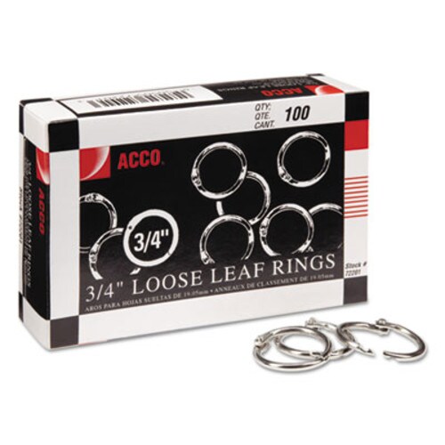 Metal Book Rings, 0.75 Metal Book Rings, 0.75