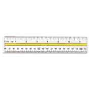Westcott® Acrylic Data Highlight Reading Ruler With Tinted Guide, 15" Long, Clear/Yellow Item: ACM10580