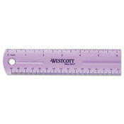 Westcott® 12" Jewel Colored Ruler, Standard/Metric, Plastic Item: ACM12975
