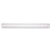 Westcott® 12" Magnifying Ruler, Standard/Metric, Plastic, Clear Item: ACM15571