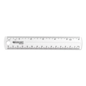 Westcott® Transparent Shatter-Resistant Plastic Ruler, Standard/Metric, 6" Long, Clear Item: ACM45016