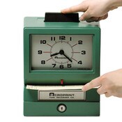 Acroprint® Model 125 Heavy-Duty Time Recorder, Manual Operation, Date/1-12 Hours/Minutes, Green Item: ACP011070400