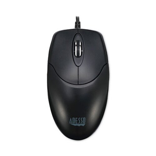Adesso Three-Button Desktop Optical Scroll USB Mouse, USB 2.0, Left/Right Hand Use, Black Item: ADEHC3003US