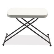 Alera® Height-Adjustable Personal Folding Table, Rectangular, 25.6" x 17.7" x 19" to 28", White Top, Dark Gray Legs Item: ALE65604N