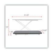 Alera® AdaptivErgo Laptop Lifting Workstation, 31.25" x 12.63" x 1.38" to 16", Black/Silver Item: ALEAEWR7B