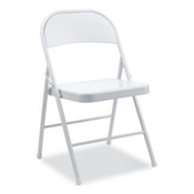 Alera® Armless Steel Folding Chair, Supports Up to 275 lb, Gray Seat, Gray Back, Gray Base, 4/Carton Item: ALECA940