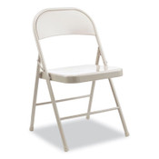 Alera® Armless Steel Folding Chair, Supports Up to 275 lb, Taupe Seat, Taupe Back, Taupe Base, 4/Carton Item: ALECA944