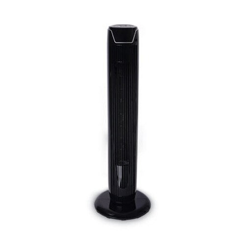 Alera® 36" 3-Speed Oscillating Tower Fan with Remote Control, Plastic, Black Item: ALEFAN363