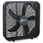 Alera® 3-Speed Box Fan, Black Item: ALEFANBX20B