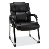 Alera® Alera Hildred Series Guest Chair, 25" x 28.94" x 37.8", Black Seat, Black Back, Chrome Base Item: ALEHD4319