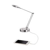 Alera® Adjustable LED Task Lamp with USB Port, 11w x 6.25d x 26h, Brushed Nickel Item: ALELED900S