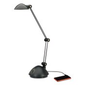 Alera® Twin-Arm Task LED Lamp with USB Port, 11.88w x 5.13d x 18.5h, Black Item: ALELED912B