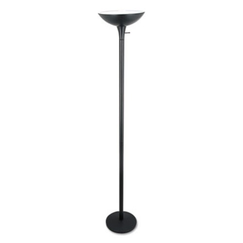 Alera® Torchier Floor Lamp, 12.5w x 12.5d x 72h, Matte Black Item: ALELMPF52B