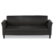 Alera® Alera Reception Lounge Furniture, 3-Cushion Sofa, 77w x 31.5d x 32h, Black Item: ALERL21LS10B