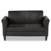 Alera® Alera Reception Lounge Furniture, Loveseat, 55.5w x 31.5d x 33.07h, Black Item: ALERL22LS10B