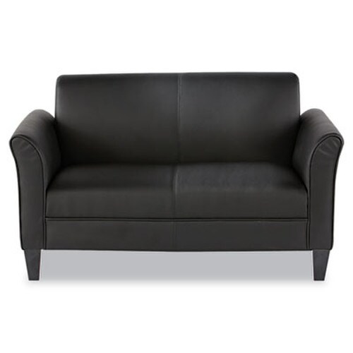 Alera® Alera Reception Lounge Furniture, Loveseat, 55.5w x 31.5d x 33.07h, Black Item: ALERL22LS10B