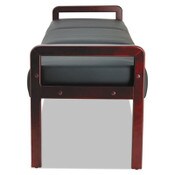Alera® Alera Reception Lounge WL Series Bench, Three-Seater, 65.75w x 22.25d x 22.88h, Black/Mahogany Item: ALERL2419M