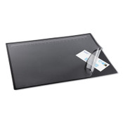 Artistic® Desk Pad with Transparent Lift-Top Overlay and Antimicrobial Protection, 22" x 17", Black Pad, Transparent Frost Overlay Item: AOP41700S