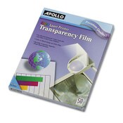 Apollo® Color Laser Transparency Film, 8.5 x 11, 50/Box Item: APOCG7070
