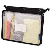 Advantus Expanding Zipper Pouch, 13 x 9.25, Black/Clear Item: AVT50904