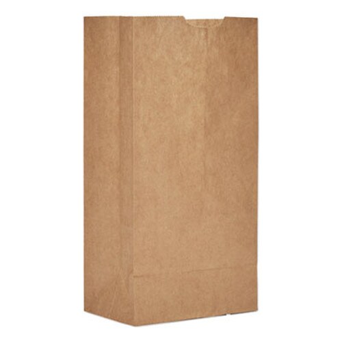General Grocery Paper Bags, Extra-Heavy-Duty, #4 Size, 5" x 3.13" x 9.75", Natural, 500/Bundle Item: BAGGX4500