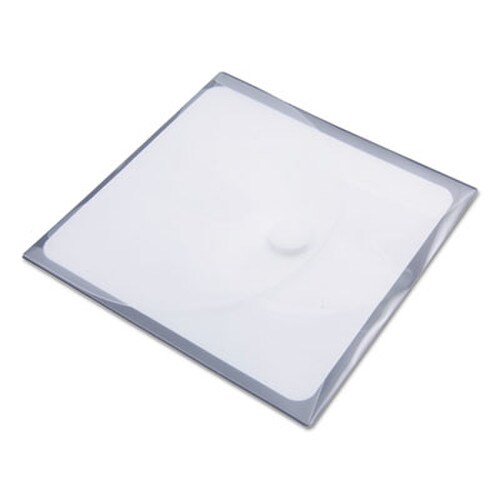 Baumgartens® CD Pocket, 1 Disc Capacity, Clear/White, 5/Pack Item: BAU61801