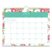Blue Sky® Day Designer Peyton Academic Wall Calendar, Floral Artwork, 11 x 8.75, White Sheets, 12-Month (July to June): 2023 to 2024 Item: BLS107936