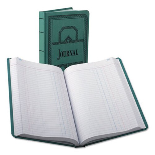 Boorum & Pease® Account Journal, Journal-Style Rule, Blue Cover, 11.75 x 7.25 Sheets, 500 Sheets/Book Item: BOR66500J