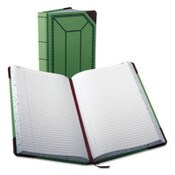 Boorum & Pease® Account Record Book, Record-Style Rule, Green/Black/Red Cover, 12.13 x 7.44 Sheets, 500 Sheets/Book Item: BOR6718500R
