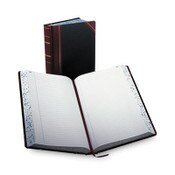 Boorum & Pease® Account Record Book, Record-Style Rule, Black/Red/Gold Cover, 13.75 x 8.38 Sheets, 500 Sheets/Book Item: BOR9500R