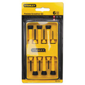 Stanley Tools® 6-Piece Precision Screwdriver Set, Black/Yellow Item: BOS66052