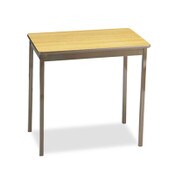 Barricks Utility Table, Rectangular, 30w x 18d x 30h, Oak/Brown Item: BRKUT183030LQ