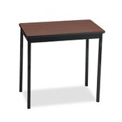 Barricks Utility Table, Rectangular, 30w x 18d x 30h, Walnut/Black Item: BRKUT183030WA