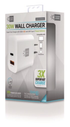 ByTech® Wall Charger, 30 W, White Item: BTHCLPDW3101WT
