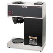 BUNN® VPR Two Burner Pourover Coffee Brewer, 12-Cup, Stainless Steel, Black Item: BUNVPR