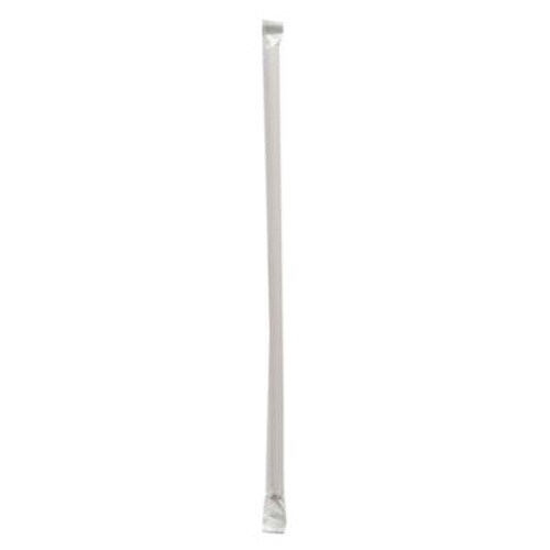 Boardwalk® Wrapped Giant Straws, 10.25", Polypropylene, Red/White Striped, 1,200/Carton Item: BWKGST1025RW