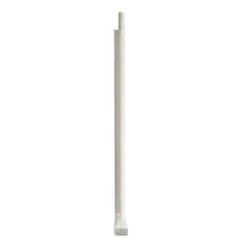 Boardwalk® Wrapped Jumbo Paper Straws, 7.75", Paper, White, 1,280/Carton Item: BWKPPRSTRWIW