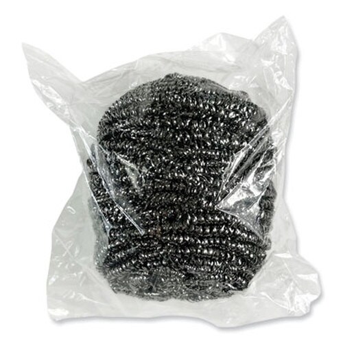 Boardwalk® Stainless Steel Scrubber, 3.93 x 1.96, Silver, 72/Carton Item: BWKSCRUBBER