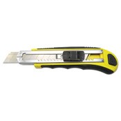 Boardwalk® Rubber-Gripped Retractable Snap Blade Knife, 4" Blade, 5.5" Plastic/Rubber Handle, Black/Yellow Item: BWKUKNIFE25