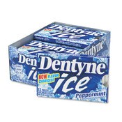 Dentyne Ice® Sugarless Gum, Peppermint Flavor,16 Pieces/Pack, 9 Packs/Box Item: CDB3125400