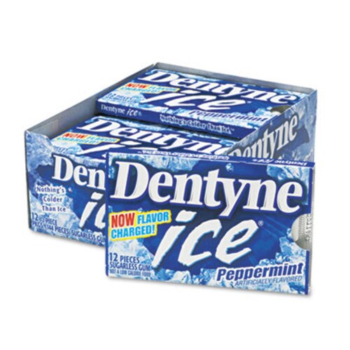 Dentyne Ice® Sugarless Gum, Peppermint Flavor,16 Pieces/Pack, 9 Packs/Box Item: CDB3125400