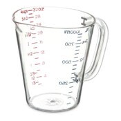 Carlisle Commercial Measuring Cup, 1 qt, Clear Item: CFS4314307
