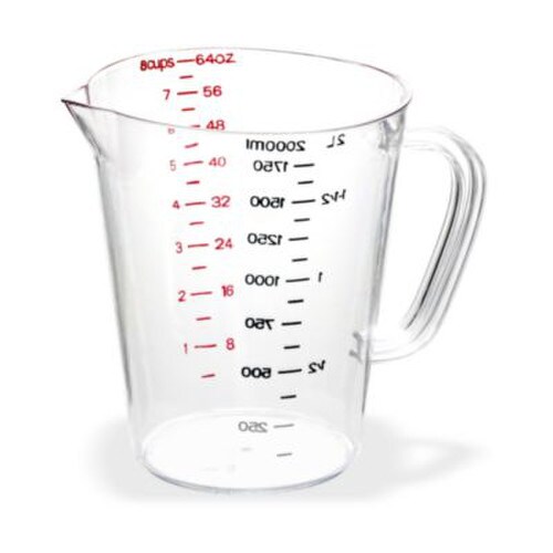 Carlisle Commercial Measuring Cup, 0.5 gal, Clear Item: CFS4314407