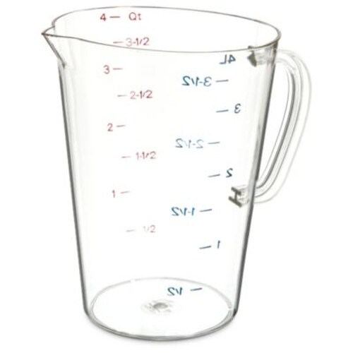 Carlisle Commercial Measuring Cup, 1 gal, Clear Item: CFS4314507