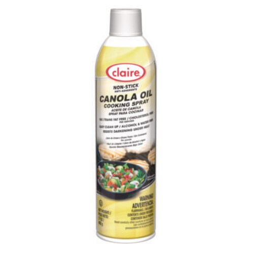 Claire® Canola Oil Cooking Spray, 17 oz Aerosol Spray Can, 6/Carton Item: CGC8276