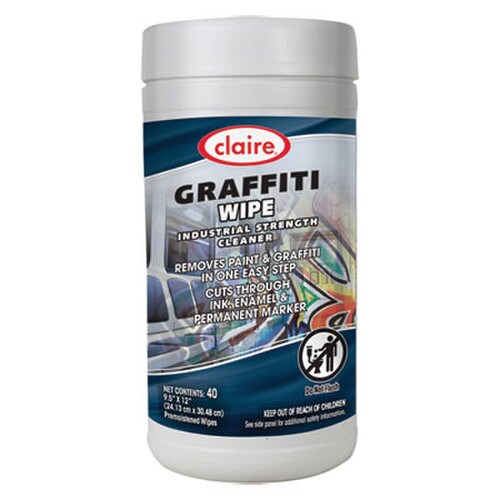 Claire® Graffiti Wipe, 1-Ply, 12 x 9.5, Mild Scent, Purple, 6/Carton Item: CGC963
