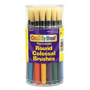 Creativity Street® Colossal Brush, Natural Bristle, Round Profile, 30/Set Item: CKC5168