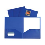 C-Line® Two-Pocket Heavyweight Poly Portfolio Folder, 11 x 8.5, Blue, 25/Box Item: CLI33955BX